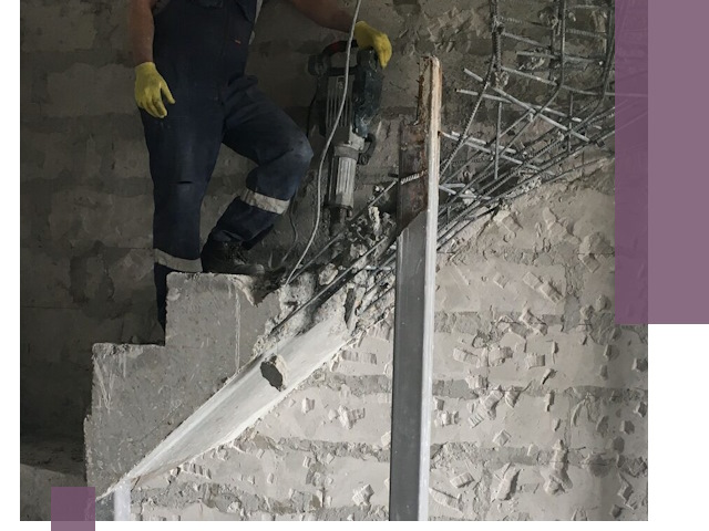 Демонтаж металлических и бетонных лестниц в Осинниках