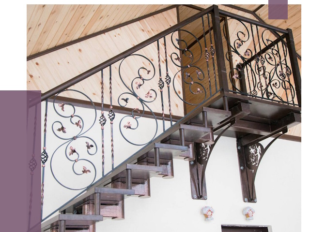 Кованые лестницы в Осинниках от 79958 руб. под ключ