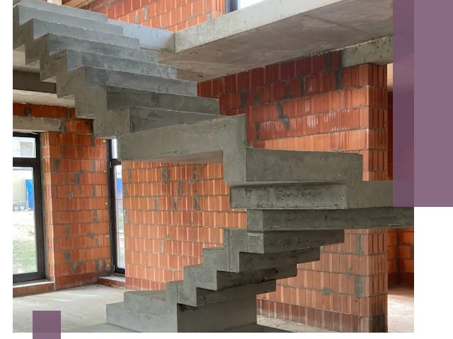 Изготовление бетонных лестниц под ключ в Осинниках