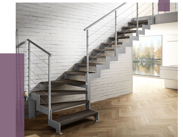 Г-образные лестницы под ключ в Осинниках от 37160 руб. | ПРОЛЁТ-Снн