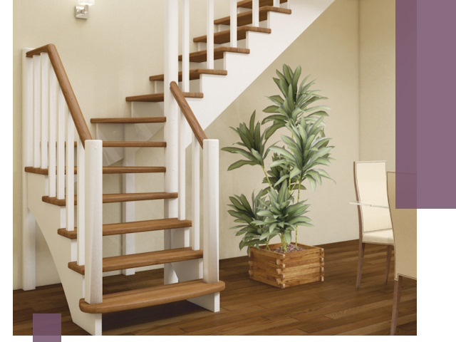 Г-образные лестницы под ключ в Осинниках — изготовление и монтаж