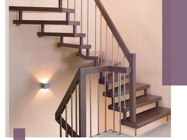 Изготовление лестниц на больцах в Осинниках под ключ