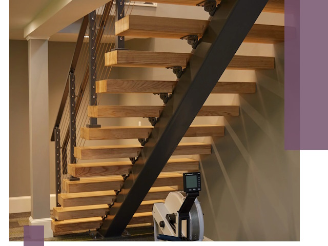 Лестницы на монокосоурах под ключ в Осинниках - изготовление и монтаж