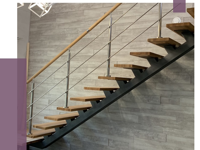 Изготовление лестниц на монокосоуре в Осинниках от 76370 руб. 