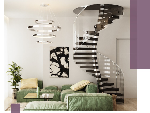 Лестницы для двухуровневой квартиры в Осинниках — изготовление и монтаж