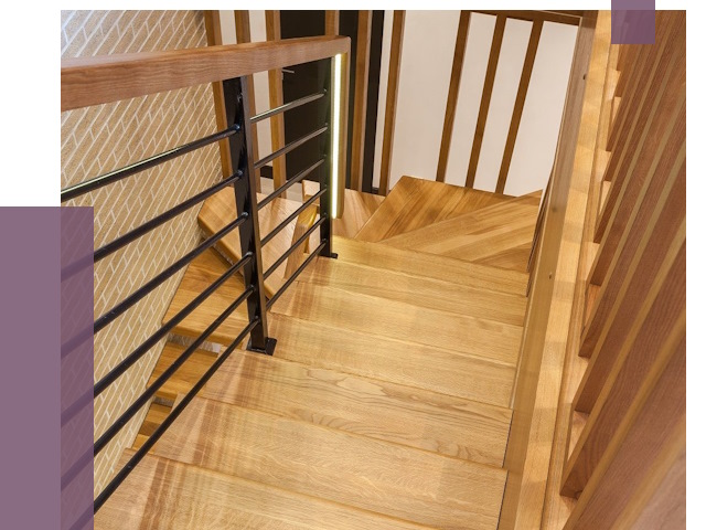 Лестницы из ясеня в Осинниках под ключ от 10046 руб. 