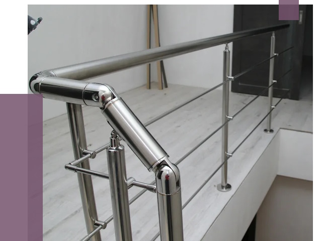 Перила из нержавеющей стали в Осинниках от 9021 руб. под ключ | ПРОЛЁТ-Снн