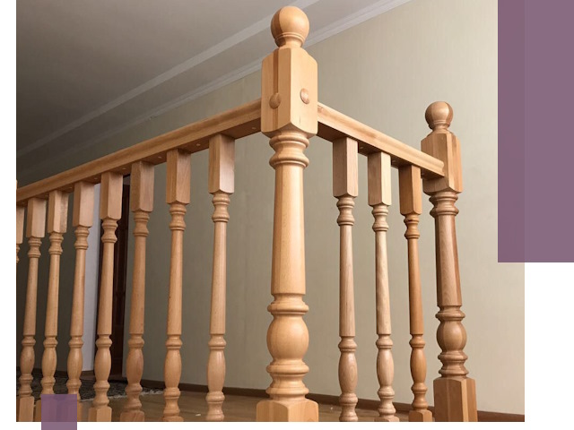 Деревянные перила на заказ в Осинниках: монтаж и изготовление