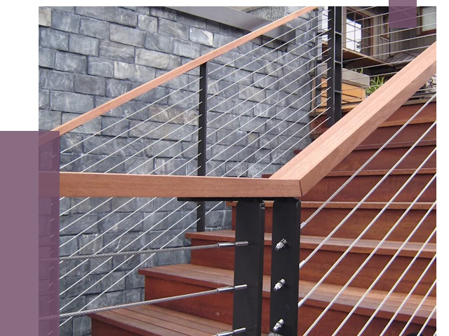 Тросовые перила под ключ в Осинниках от 7791 руб.