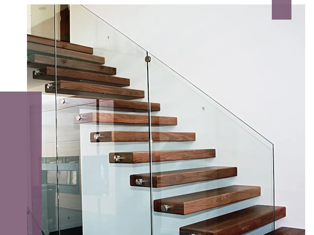 Стеклянные перила для лестницы в Осинниках от 14864 руб.