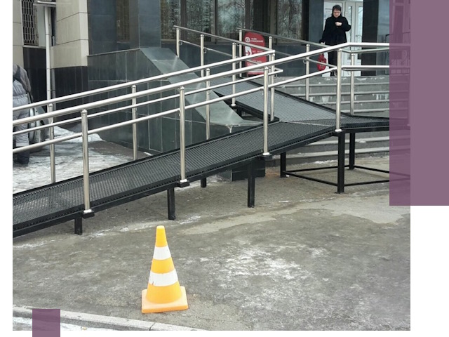 Стационарные пандусы под ключ в Осинниках — изготовление и монтаж