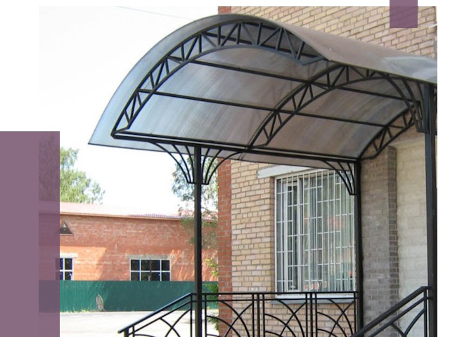 Металлические навесы и козырьки в Осинниках от 12814 руб.