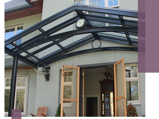 Изготовление и монтаж навесов и козырьков в Осинниках