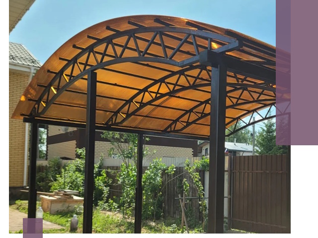 Изготовление навесов под ключ в Осинниках из качественных материалов