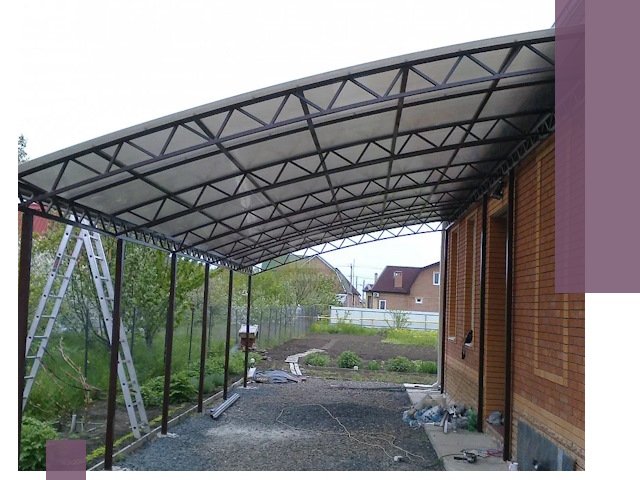 Профессиональный монтаж навесов под ключ в Осинниках