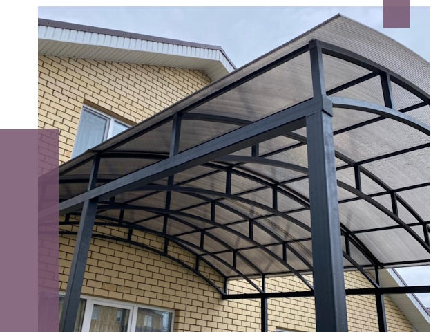 Монтаж козырьков в Осинниках от 11532 руб. | ПРОЛЁТ-Снн