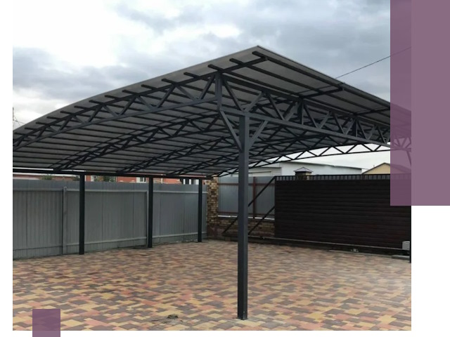 Недорогие навесы под ключ в Осинниках — изготовление и монтаж