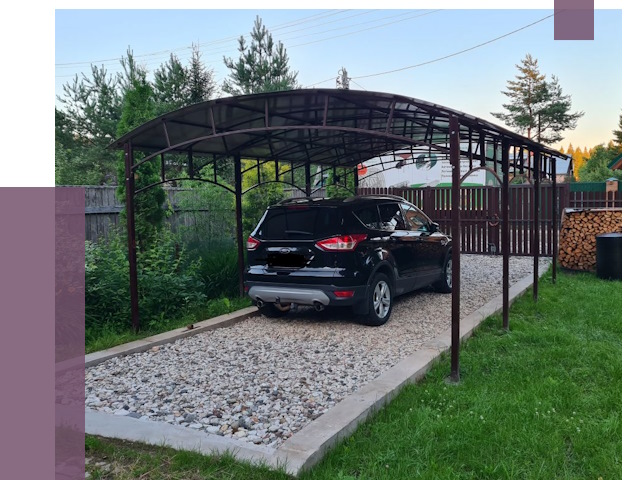 Навесы для автомобиля в Осинниках от 13173 руб.  | ПРОЛЁТ-Снн