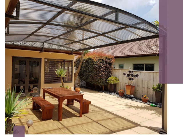 Навесы во двор под ключ в Осинниках — изготовление и монтаж