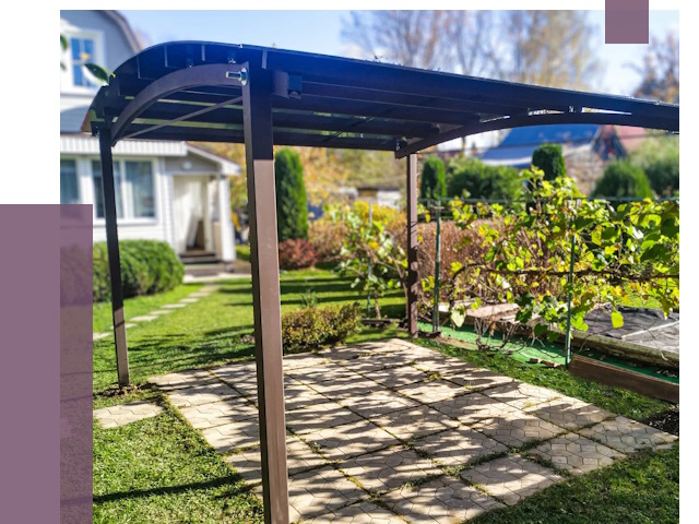 Навесы для дачи в Осинниках от 12762 руб. под ключ — ПРОЛЁТ-Снн