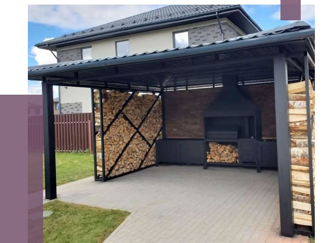 Навесы для барбекю в Осинниках от 12762 руб. под ключ | ПРОЛЁТ-Снн