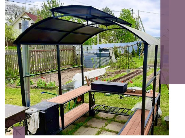 Навесы для барбекю в Осинниках: изготовление, монтаж и демонтаж