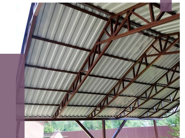 Навесы из профнастила в Осинниках от 7381 руб. | ПРОЛЁТ-Снн