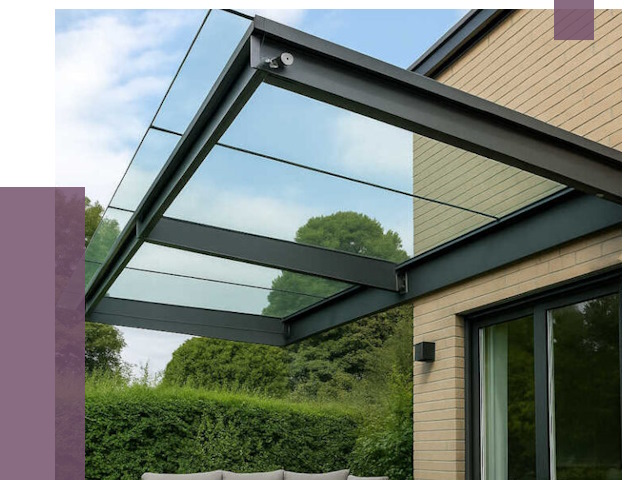 Стеклянные навесы и козырьки в Осинниках от 12301 руб.