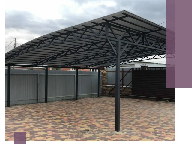 Металлические навесы под ключ в Осинниках — изготовление и монтаж