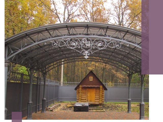 Кованые навесы премиум-класса под заказ в Осинниках