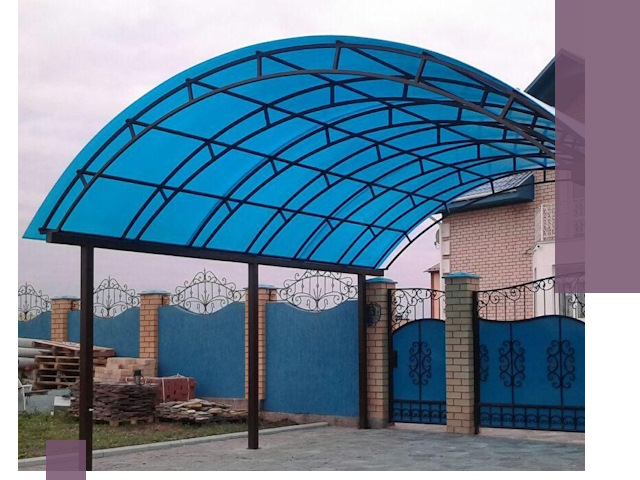 Арочные навесы под ключ в Осинниках — изготовление и монтаж