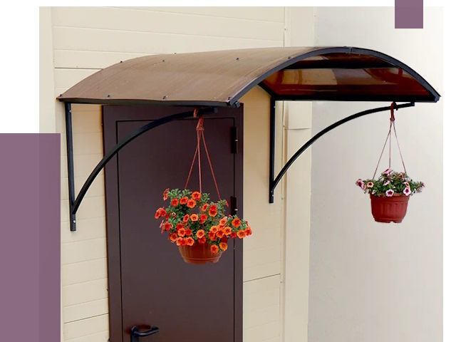 Козырьки над входом в Осинниках от 14864 руб.  | ПРОЛЁТ-Снн