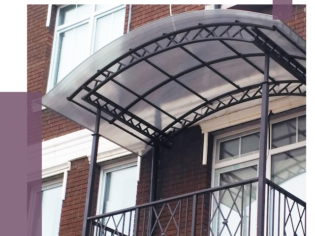 Козырьки над балконом в Осинниках от 8662 руб. | ПРОЛЁТ-Снн