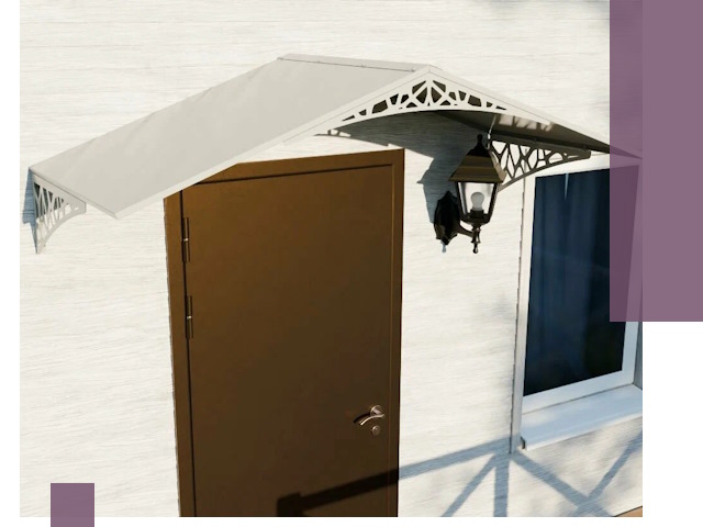 Металлические козырьки на входы и террасы в Осинниках