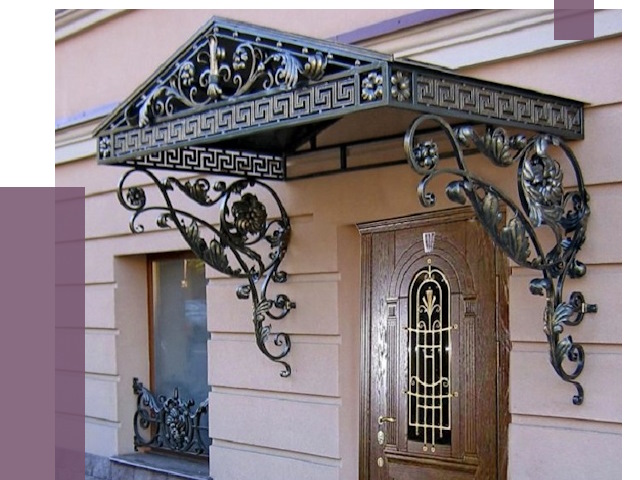 Кованые козырьки в Осинниках под ключ от 12762 руб. — ПРОЛЁТ