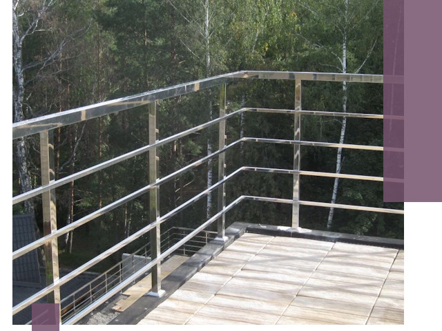 Парапеты из нержавеющей стали в Осинниках — изготовление и монтаж