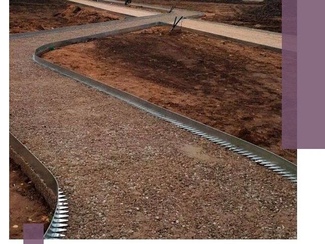 Металлические бордюры под ключ в Осинниках — изготовление и монтаж