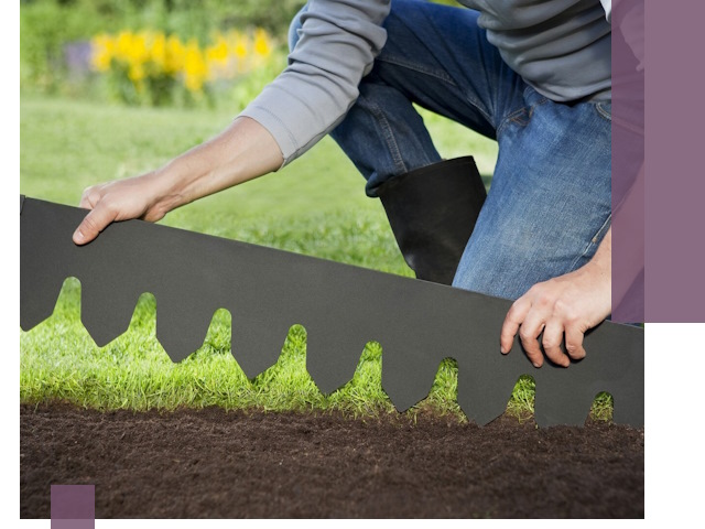 Металлические бордюры для газона в Осинниках — изготовление и монтаж