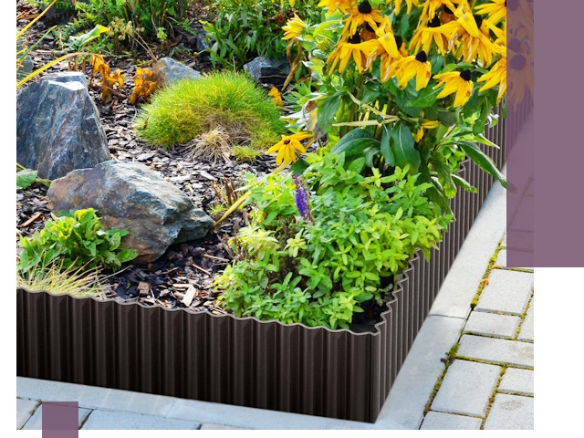 Металлические бордюры для клумб в Осинниках — производство и монтаж