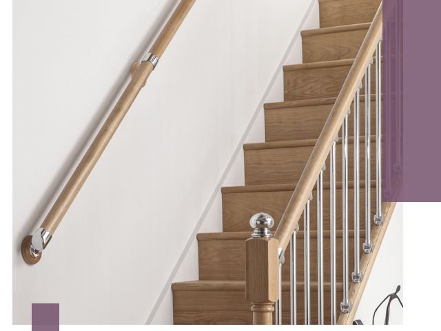 Пристенные поручни из стали и нержавейки под монтаж в Осинниках